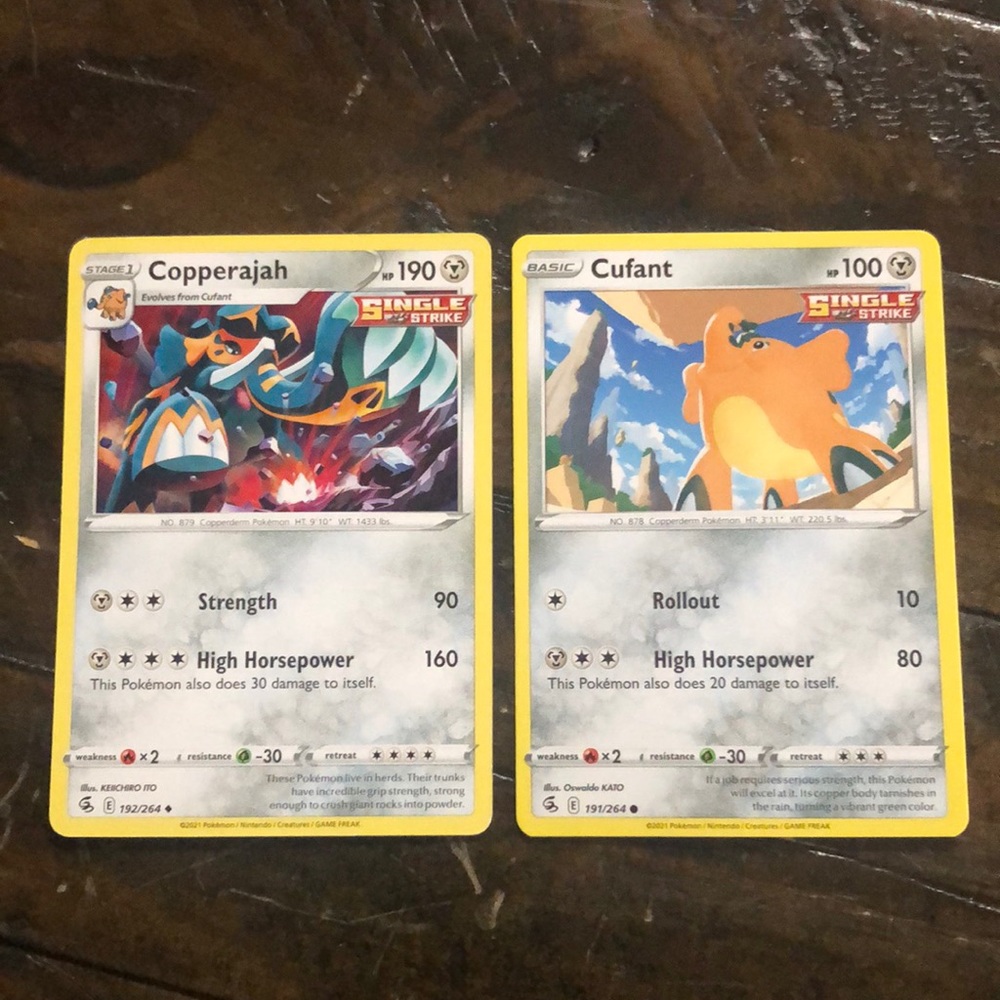 Pokémon Cards, Basic Cufant, Stage 1 Copperajah